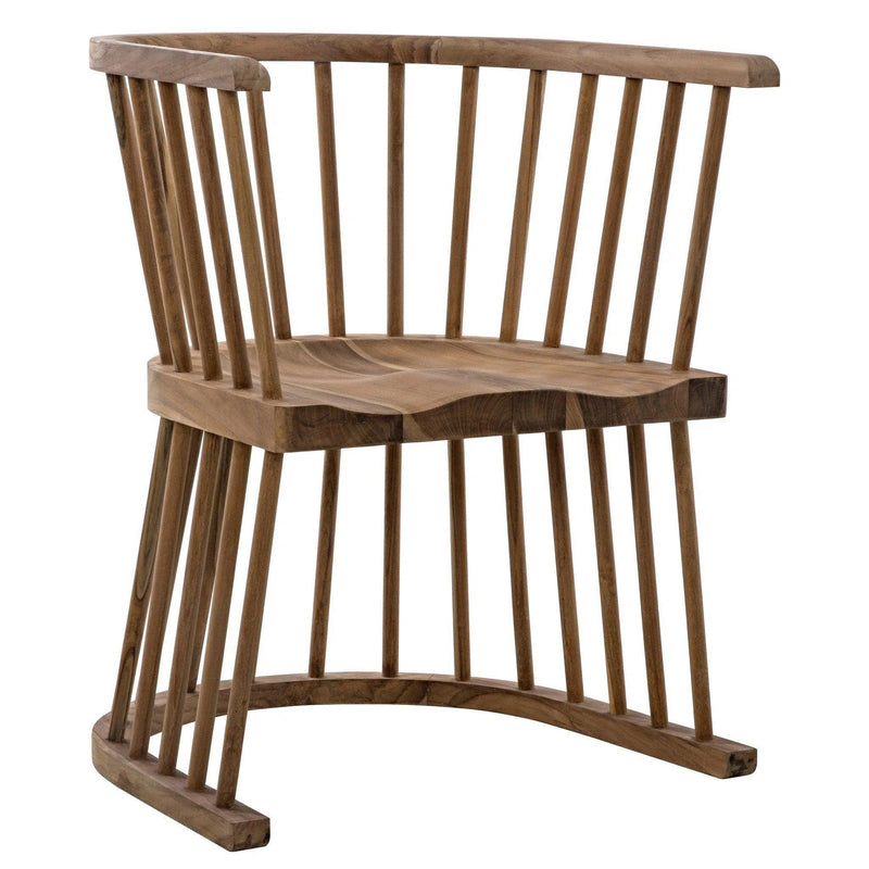 Bolah Teak Wood Natural Arm Chair Club Chairs LOOMLAN By Noir