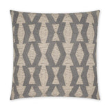 Bold Appeal Ash Geometric Grey Large Throw Pillow With Insert Throw Pillows LOOMLAN By D.V. Kap