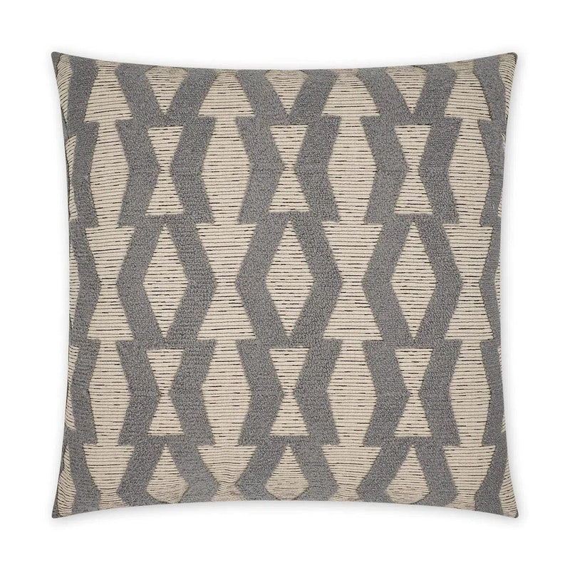 Bold Appeal Ash Geometric Grey Large Throw Pillow With Insert Throw Pillows LOOMLAN By D.V. Kap