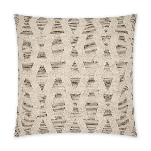 Bold Appeal Cream Geometric Ivory Large Throw Pillow With Insert Throw Pillows LOOMLAN By D.V. Kap