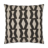 Bold Appeal Truffle Geometric Black Large Throw Pillow With Insert Throw Pillows LOOMLAN By D.V. Kap