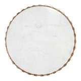 Bombay Natural Wood and Marble Round Coffee Table Coffee Tables LOOMLAN By Zuo Modern