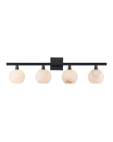 Bombelles Metal and Alabaster Black Bath Bar Wall Sconces LOOMLAN By Currey & Co