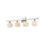 Bombelles Metal and Alabaster Silver Bath Bar Wall Sconces LOOMLAN By Currey & Co