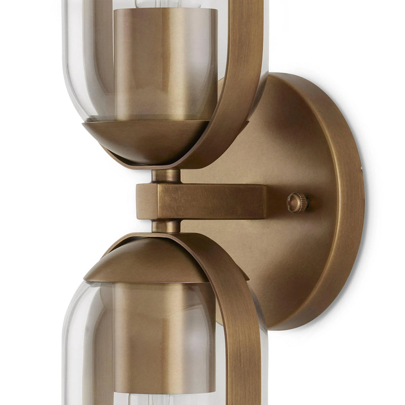 Bonardi Brass Wall Sconce Wall Sconces LOOMLAN By Currey & Co