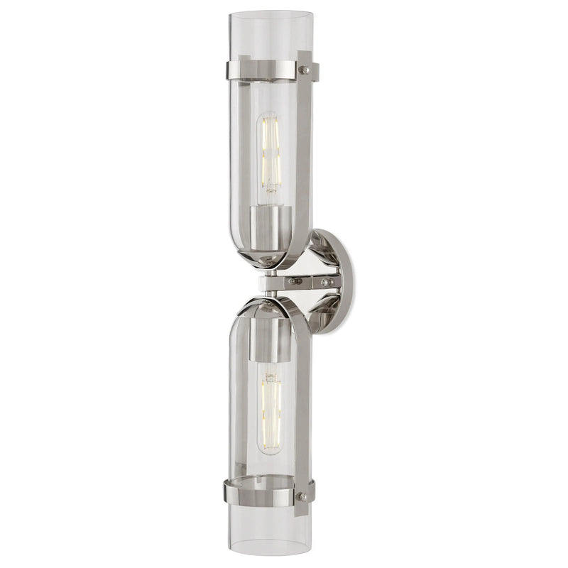 Bonardi Nickel Wall Sconce Wall Sconces LOOMLAN By Currey & Co