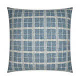 Bond Horizon Plaid Check Blue Large Throw Pillow With Insert Throw Pillows LOOMLAN By D.V. Kap