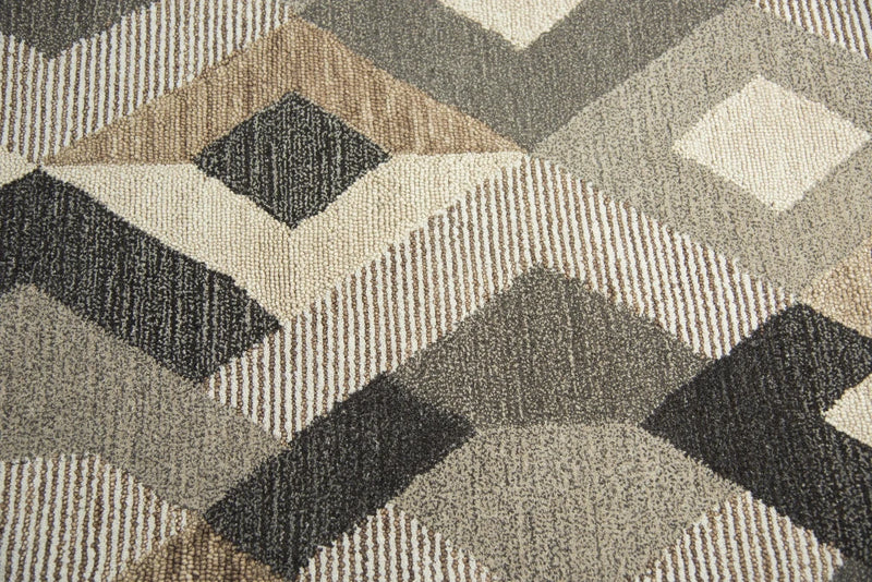 Bong Geometric Brown Large Area Rugs For Living Room Area Rugs LOOMLAN By LOOMLAN