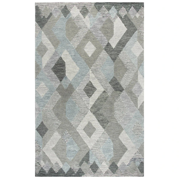 Bons Geometric Gray Large Area Rugs For Living Room Area Rugs LOOMLAN By LOOMLAN