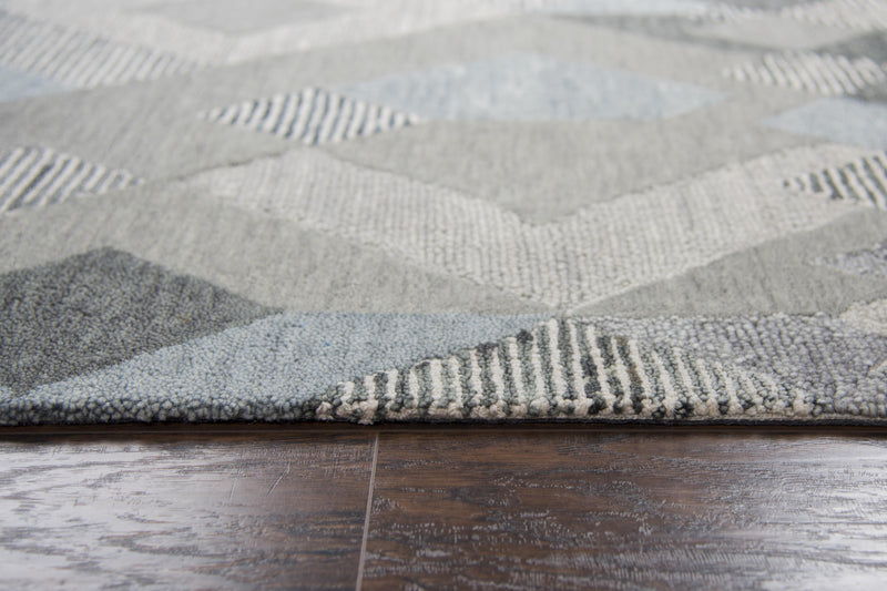 Bons Geometric Gray Large Area Rugs For Living Room Area Rugs LOOMLAN By LOOMLAN