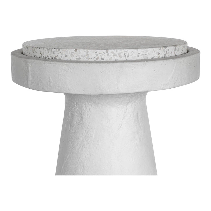 Book Terrazzo and Concrete Round Accent Table Side Tables LOOMLAN By Moe's Home