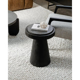 Book Terrazzo and Concrete Round Accent Table Side Tables LOOMLAN By Moe's Home