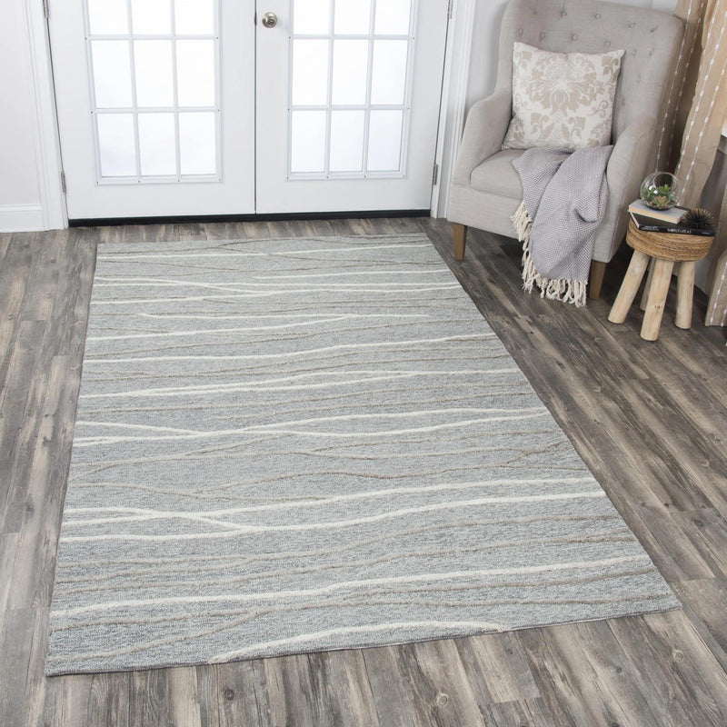 Bool Lines Gray Large Area Rugs For Living Room Area Rugs LOOMLAN By LOOMLAN