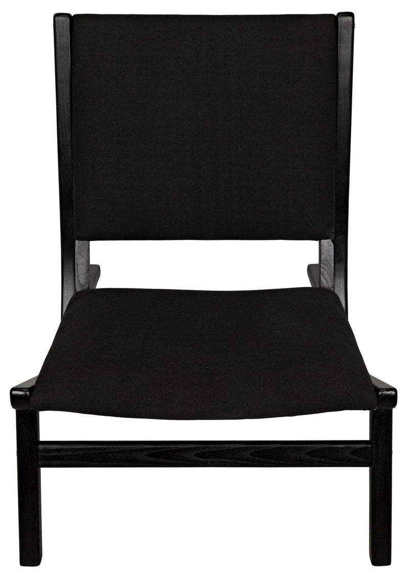 Boomerang Wood Black Armless Chair Club Chairs LOOMLAN By Noir