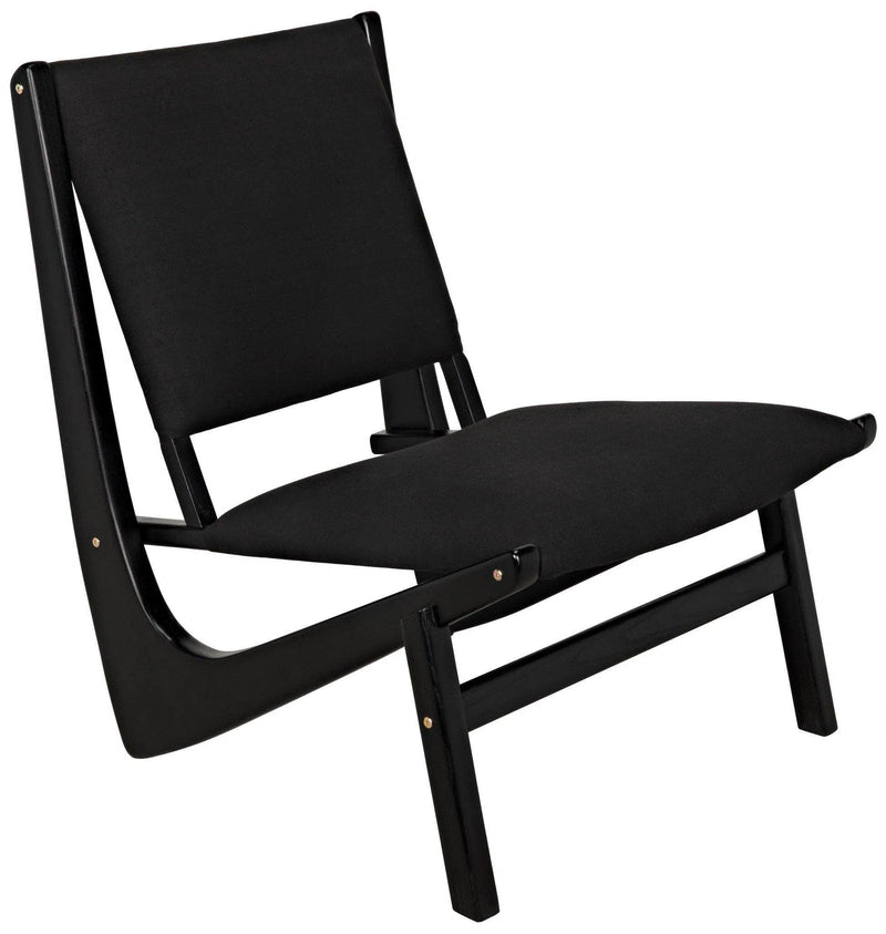 Boomerang Wood Black Armless Chair Club Chairs LOOMLAN By Noir