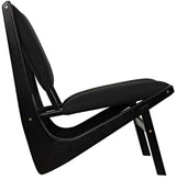 Boomerang Wood Black Armless Chair Club Chairs LOOMLAN By Noir