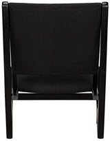 Boomerang Wood Black Armless Chair Club Chairs LOOMLAN By Noir