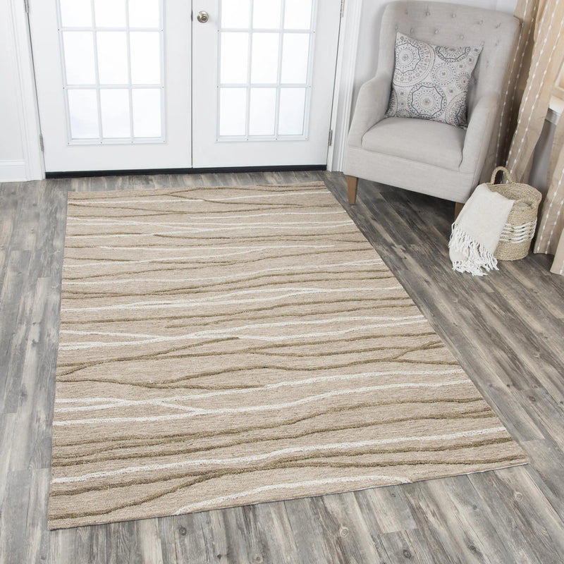 Boot Lines Beige Large Area Rugs For Living Room Area Rugs LOOMLAN By LOOMLAN