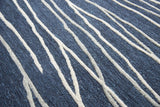 Bore Lines Navy Large Area Rugs For Living Room Area Rugs LOOMLAN By LOOMLAN