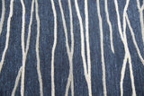 Bore Lines Navy Large Area Rugs For Living Room Area Rugs LOOMLAN By LOOMLAN
