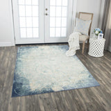 Born Scroll Blue Kitchen Hallway Runner Rug Area Rugs LOOMLAN By LOOMLAN