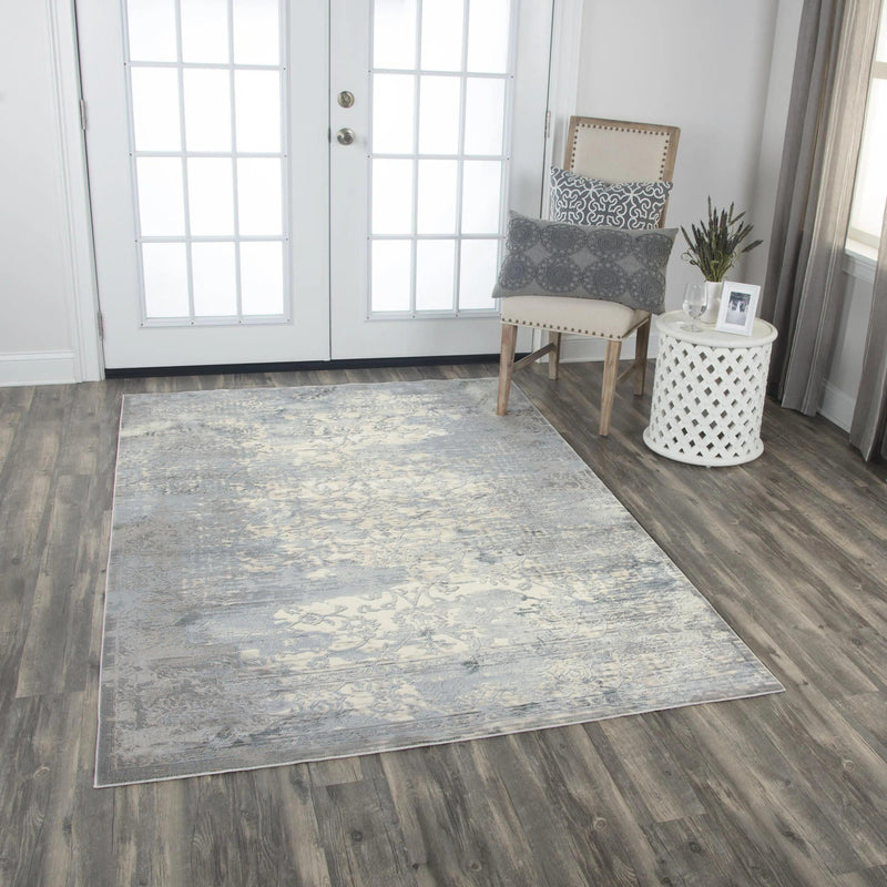 Bosk Vine Gray Kitchen Hallway Runner Rug Area Rugs LOOMLAN By LOOMLAN