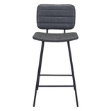 Boston Counter Chair (Set of 2) Vintage Black Counter Stools LOOMLAN By Zuo Modern