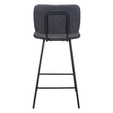 Boston Counter Chair (Set of 2) Vintage Black Counter Stools LOOMLAN By Zuo Modern