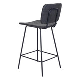 Boston Counter Chair (Set of 2) Vintage Black Counter Stools LOOMLAN By Zuo Modern