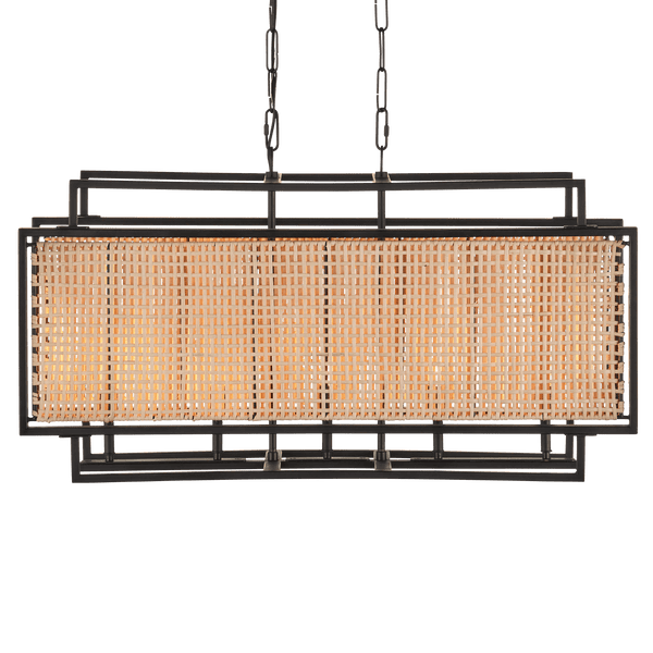 Boswell Rectangular Chandelier Chandeliers LOOMLAN By Currey & Co