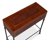 Botanical Side Table Leather Box On Stand Side Tables LOOMLAN By Sarreid