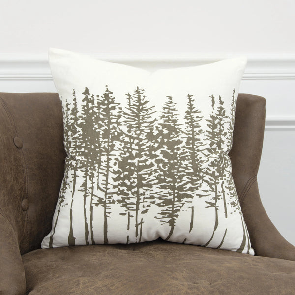 Botanical Trees Throw Pillow With Down Insert Throw Pillows LOOMLAN By LOOMLAN