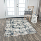 Both Abstract Blue Kitchen Hallway Runner Rug Area Rugs LOOMLAN By LOOMLAN