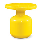 Bottle Accent Table - Mustard Yellow Outdoor End Table Outdoor Side Tables LOOMLAN By Seasonal Living