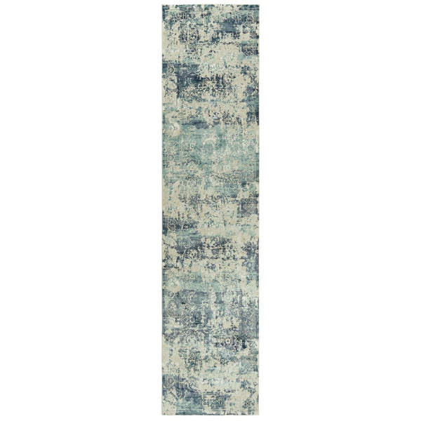 Boul Abstract Blue Kitchen Hallway Runner Rug Area Rugs LOOMLAN By LOOMLAN