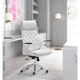 Boutique Office Chair White Office Chairs LOOMLAN By Zuo Modern