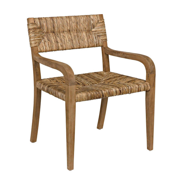 Bowie Teak Wood Arm Chair Dining Chairs LOOMLAN By Noir