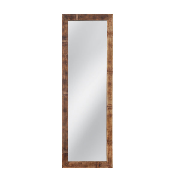 Bozeman Reclaimed Wood Brown Vertical Floor Mirror Floor Mirrors LOOMLAN By Bassett Mirror