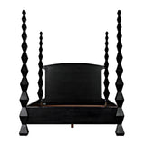 Brancusi Black Wooden Bed Frame Beds LOOMLAN By Noir