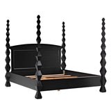 Brancusi Black Wooden Bed Frame Beds LOOMLAN By Noir