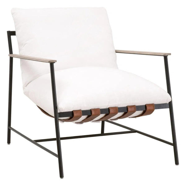 Brando Club Chair White LiveSmart Performance Down & Feather Accent Chairs LOOMLAN By Essentials For Living