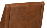 Brandy Slipper Accent Chair In Distilled Leather Accent Chairs LOOMLAN By Sarreid