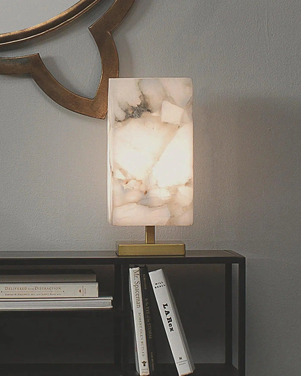 Brass Alabaster Ghost Axis Table Lamp Table Lamps LOOMLAN By Jamie Young