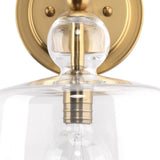 Brass & Clear Glass Hudson Wall Sconce Wall Sconces LOOMLAN By Jamie Young