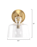 Brass & Clear Glass Hudson Wall Sconce Wall Sconces LOOMLAN By Jamie Young