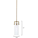 Brass and Glass Over Island Lighting Cambrai Pendant Small Pendants LOOMLAN By Jamie Young