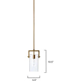 Brass and Glass Over Island Lighting Cambrai Pendant Small Pendants LOOMLAN By Jamie Young