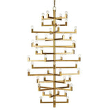 Brass Andre Grande Chandelier Chandeliers LOOMLAN By Currey & Co