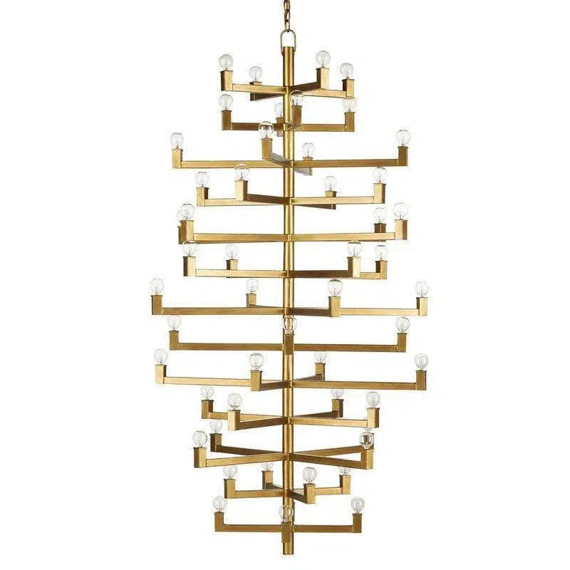 Brass Andre Grande Chandelier Chandeliers LOOMLAN By Currey & Co