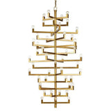 Brass Andre Grande Chandelier Chandeliers LOOMLAN By Currey & Co